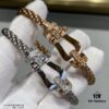 Fred Large Half-Diamond Horseshoe Buckle Steel Rope Bracelet - Luxury Fashion Exquisite High-End Custom Design with Thickened 18K Gold Plating, Precision Micro-Inlay, a Must-Have for Influencers and Style Enthusiasts
