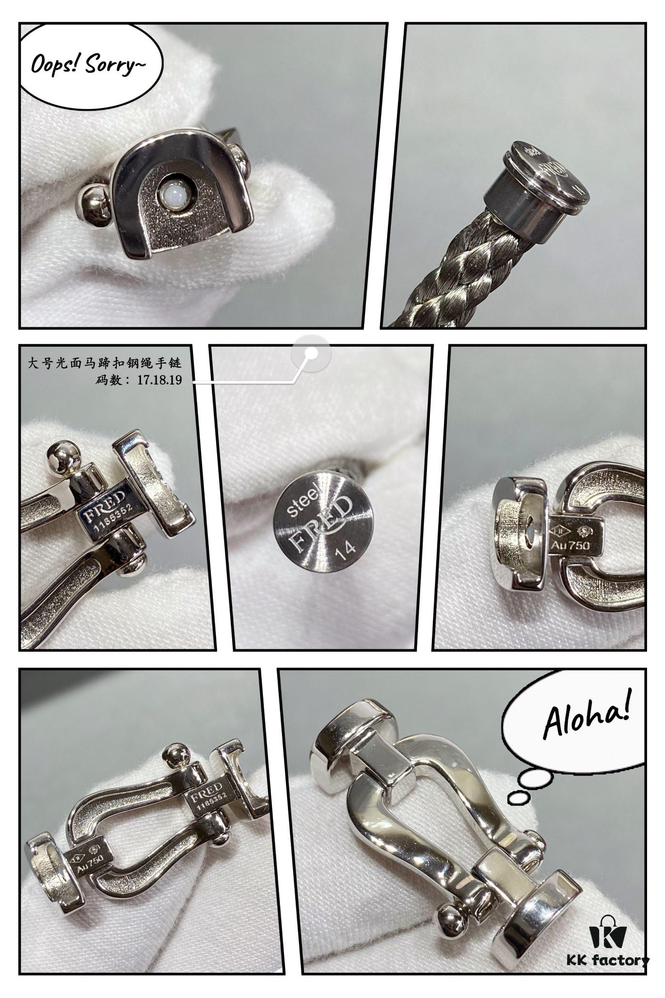 Freder Large Smooth Horseshoe Buckle Steel Rope Bracelet – High-End Custom Fashion Statement, Thickened 18K Gold Plated Craftsmanship, Precision Micro-Set Design, Must-Have Accessory for Influencers and Style Enthusiasts