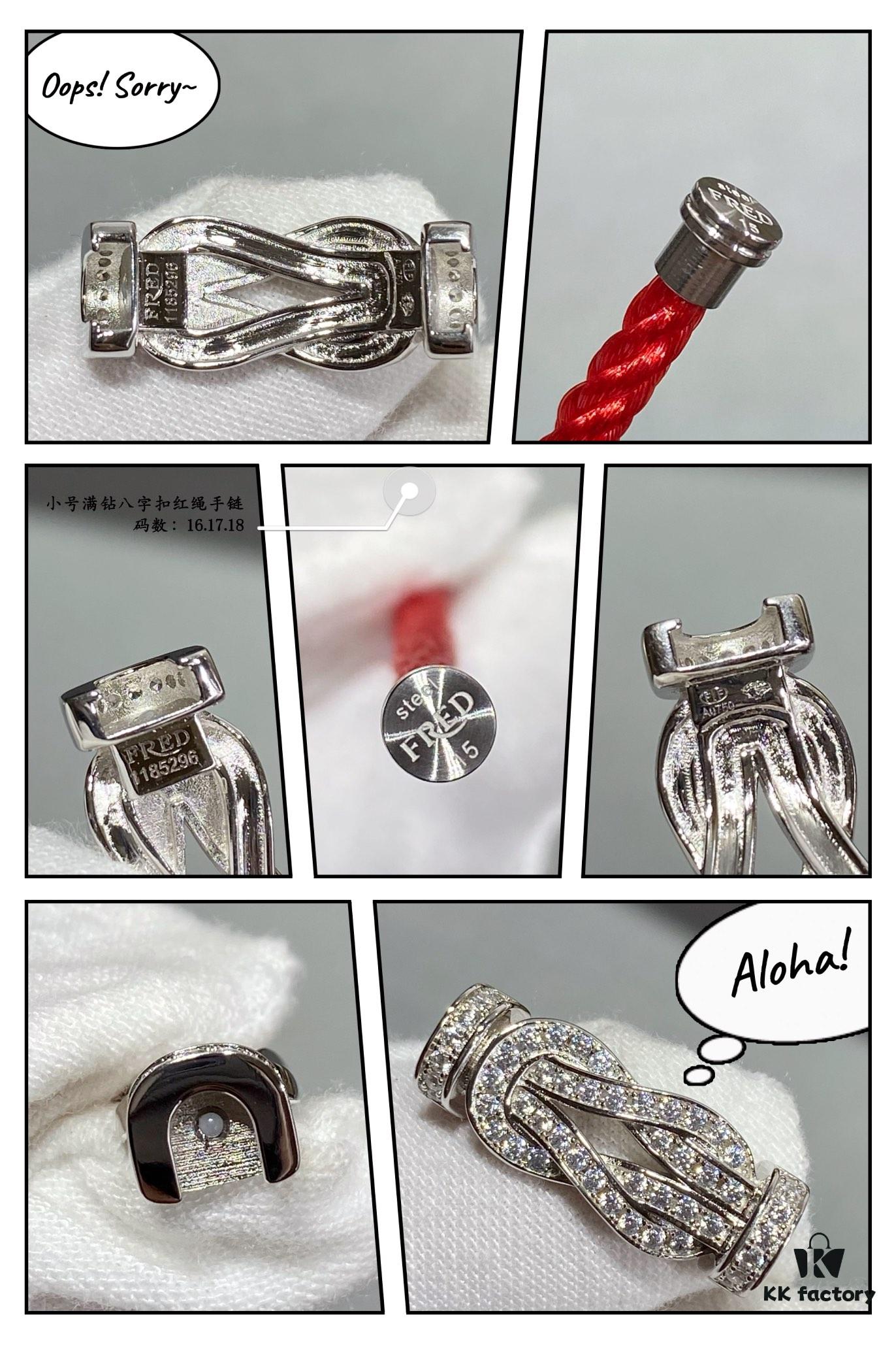 Fred Small Full Diamond Infinity Knot Red String Bracelet, Luxury 18K Gold Plated, Precision Micro-Inlay, Fashionable and Elegant Design