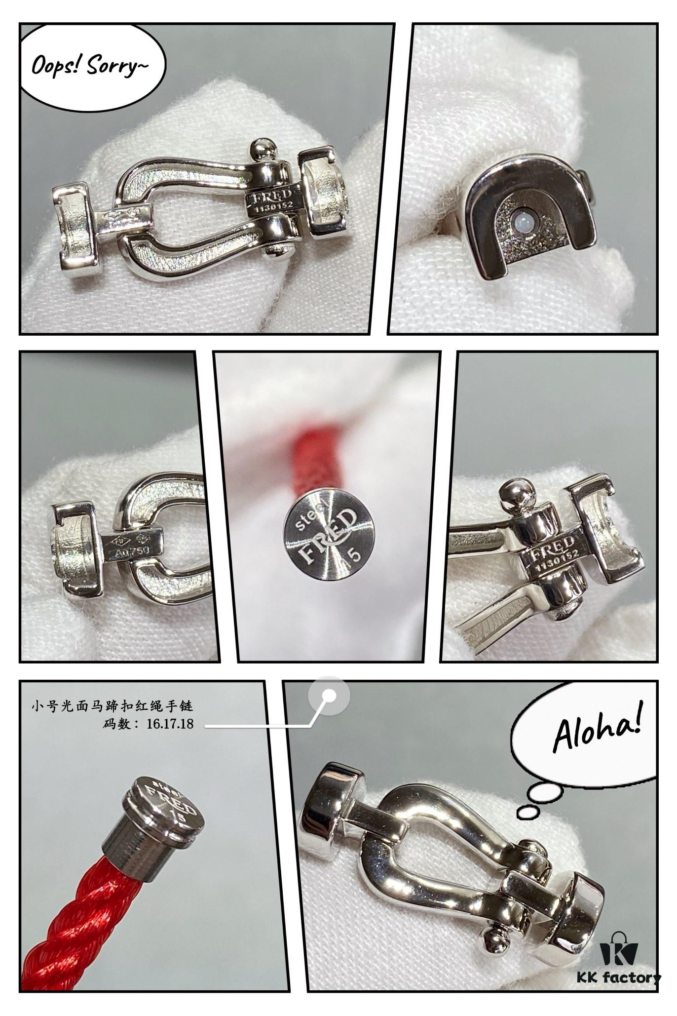 Fred Small Smooth Horsehoof Knot Red String Bracelet, Luxury Fashion Exquisite High-End Custom Jewelry, Thickened 18K Gold Plated Electroplating Craft, Fine Micro-Inlaid Design, Must-Have Accessory for Influencers and Trendsetters