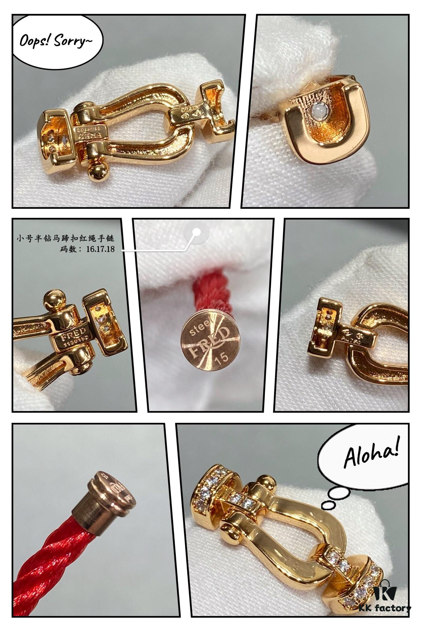 Fred Small Half-Drilled Horseshoe Knot Red String Bracelet - High-End Custom Fashion Luxury Item, Thickened 18K Gold Plated Craftsmanship with Precision Micro-Inlay, Must-Have Accessory for Trendsetters and Influencers, Platinum Finish