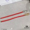 Fred Large Smooth Horsehoof Knot Red String Bracelet, Luxury Fashion Exquisite Design, High-End Customized 18K Gold Plated Thickened Craft, Micro-Pave Precision Workmanship, Must-Have Accessory for Influencers and Style Enthusiasts, Platinum