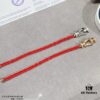 Fred Large Semi-Paved Horsehoof Knot Red String Bracelet - Luxury Fashion Exquisite Design, High-End Customized Thickened 18K Gold Plated Craftsmanship, Micro-Inlaid Workmanship, Must-Have Item for Influencers and Fashion Enthusiasts, Platinum