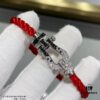 New Release ❤️ Fred Large Black and White Diamond Horsehoof Charm Red String Bracelet - Luxury Fashion Elegant Design