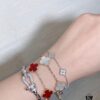 Fred - Red Bracelet with Horseshoe Clasp - Wearing Reference