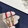 FRE*D Half-Diamond Horseshoe Knot Red String Bracelet, CNC Precision Carved, High Quality Evident from Real Photos