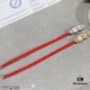 Fred Large Full Diamond Cross Knot Red String Bracelet, High-End Customized Fashion Jewelry, Thickened 18K Gold Plated Craftsmanship, Micro-Pave Workmanship, Must-Have for Trendsetters