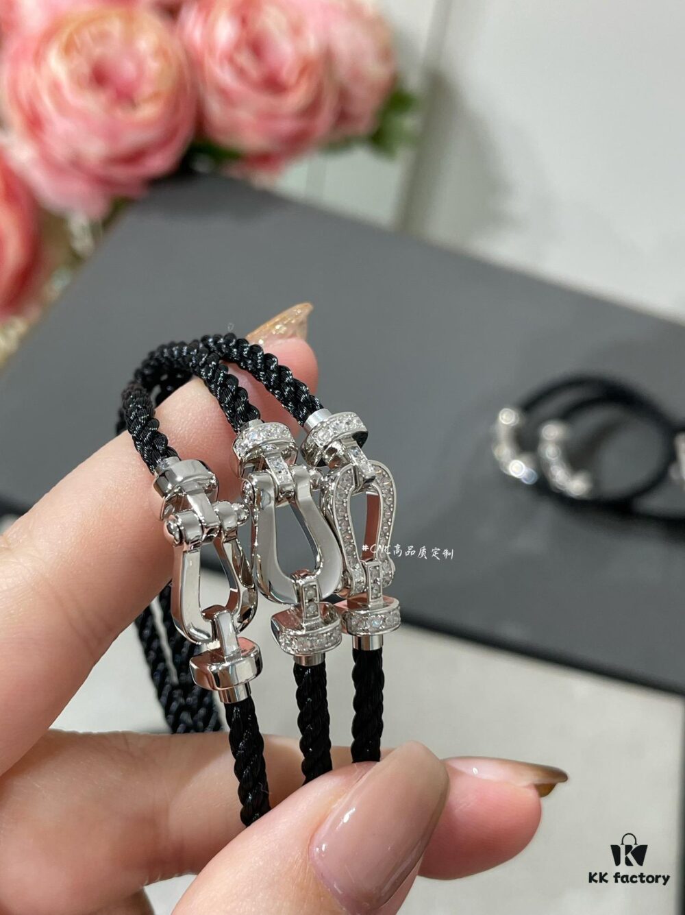 Small size, CNC precision-carved thick gold buckle head, finely polished. We've sold many of these buckles; the details speak for themselves.