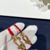 FRE*D Half-Diamond Horseshoe Knot Red String Bracelet, CNC Precision Carved, High Quality Evident from Real Photos