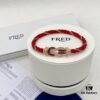 Zhang Tian'ai Same-style FRED Féder Chance Infinie Large 18K Rose Gold Ruby Diamond Bracelet