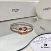 Zhang Tian'ai Same Style FRED Féder Chance Infinie Large 18K Rose Gold Ruby Diamond Bracelet