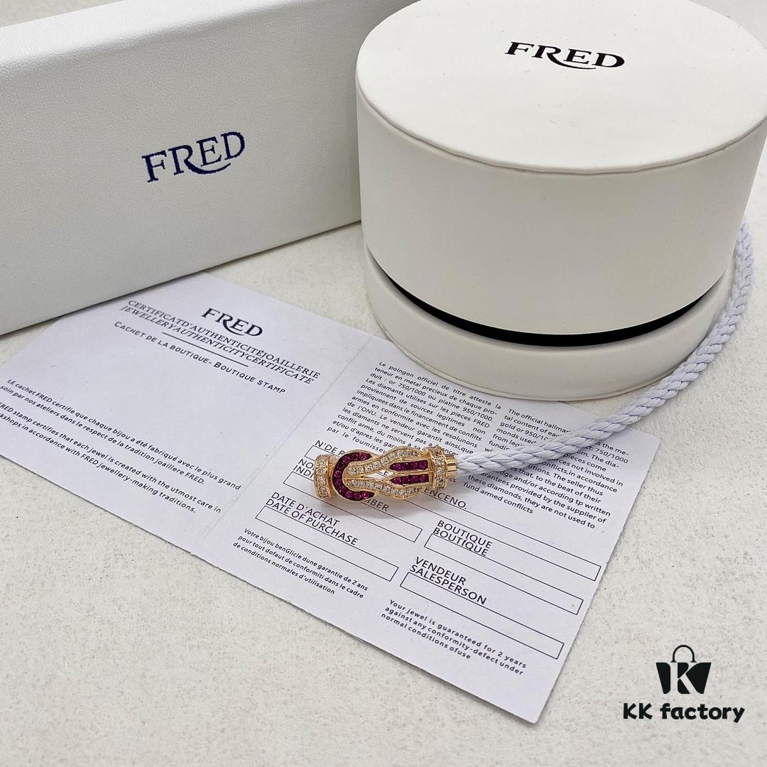 Same FRED Fred Joins Chance Infinie Series Large 18K Rose Gold Ruby Diamond Bracelet as Worn by Zhang Tian'ai