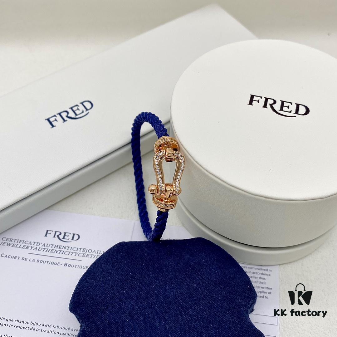 FRED Fred Force 10 Large Half-Pave Diamond Bracelet