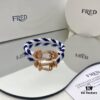 FRED FRED Force 10 Large Half-Pave Diamond Bracelet