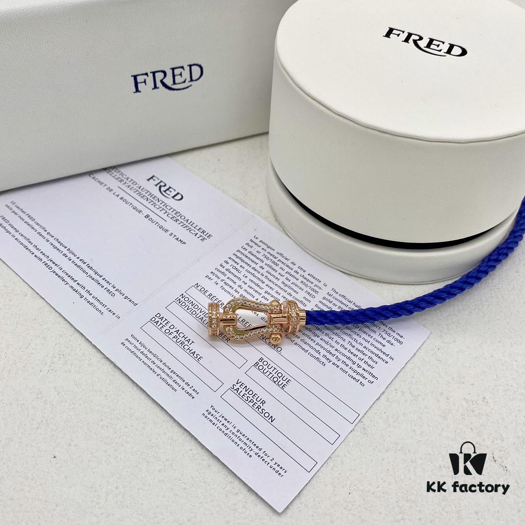 FRED Fred Force 10 Large Half-Paved Diamond Bracelet