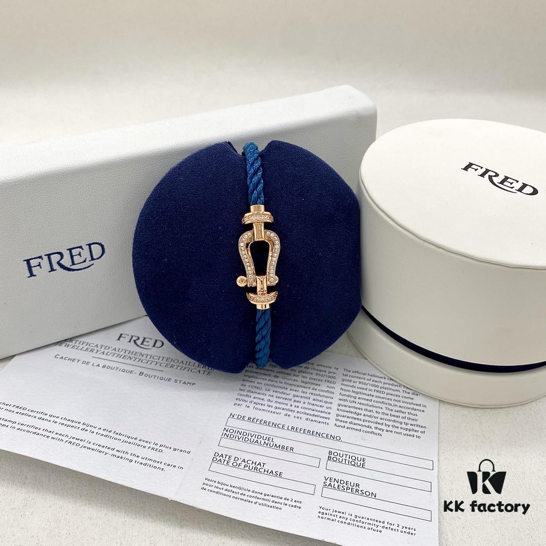 FRED Fred Force 10 Large Half-Paved Diamond Bracelet