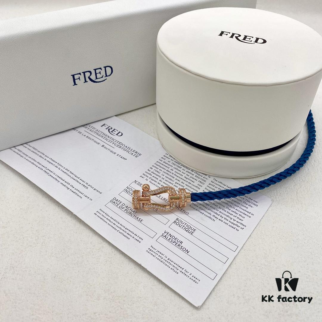 FRED Fred Force 10 Large Half-Paved Diamond Bracelet