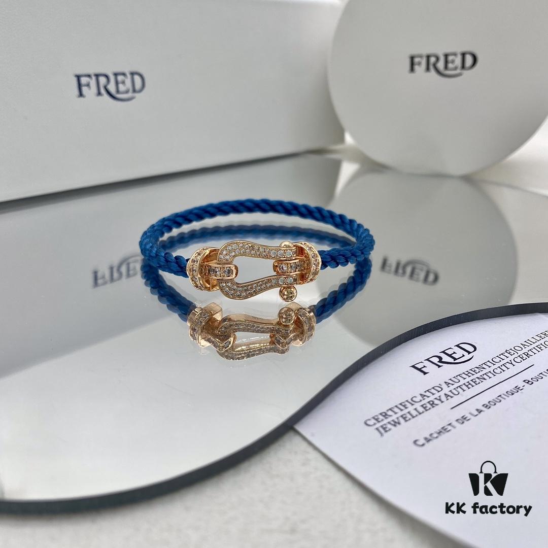 FRED Force 10 Large Diamond-Paved Bracelet in Coastal Blue