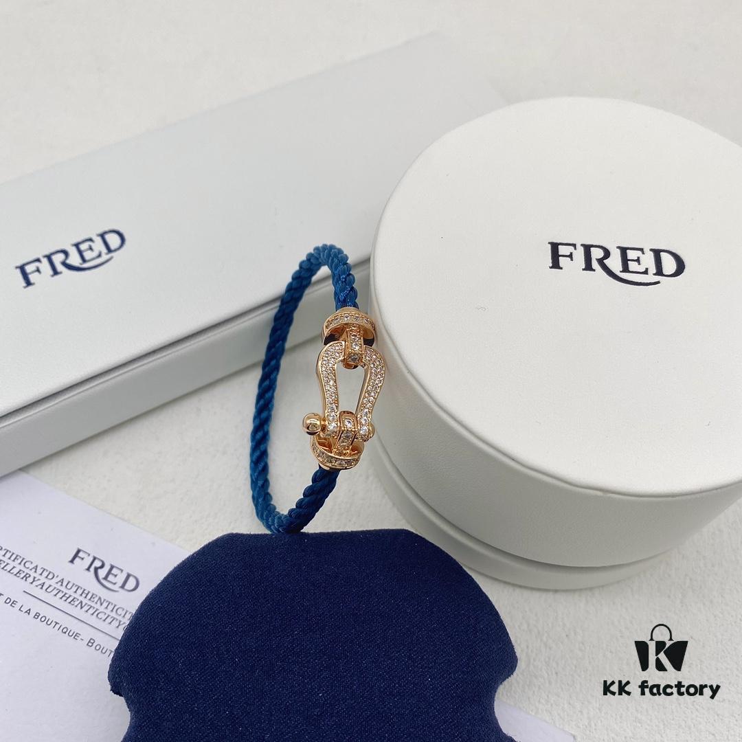 FRED Force 10 Large Diamond-Paved Bracelet in Coastal Blue