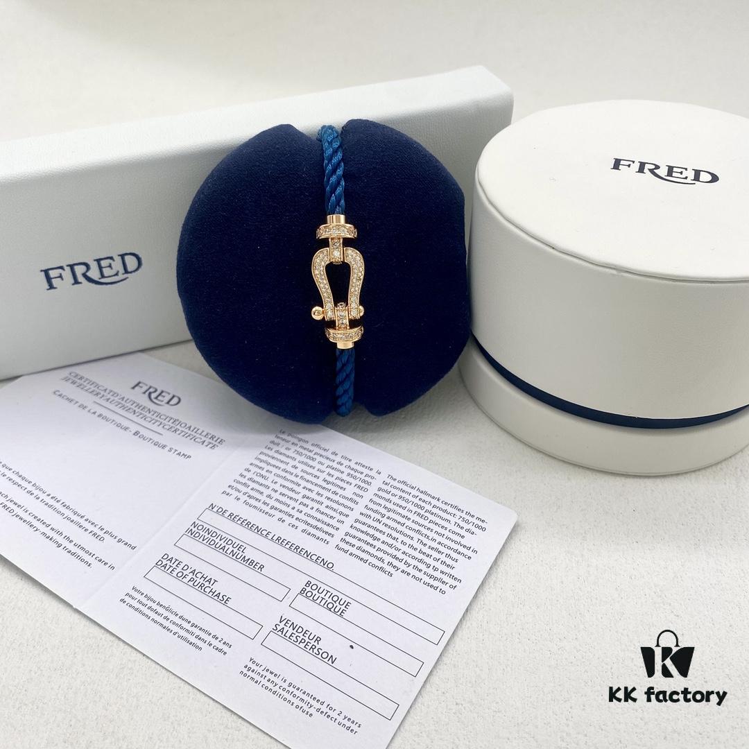 FRED Force 10 Large Diamond-Paved Bracelet in Coastal Blue