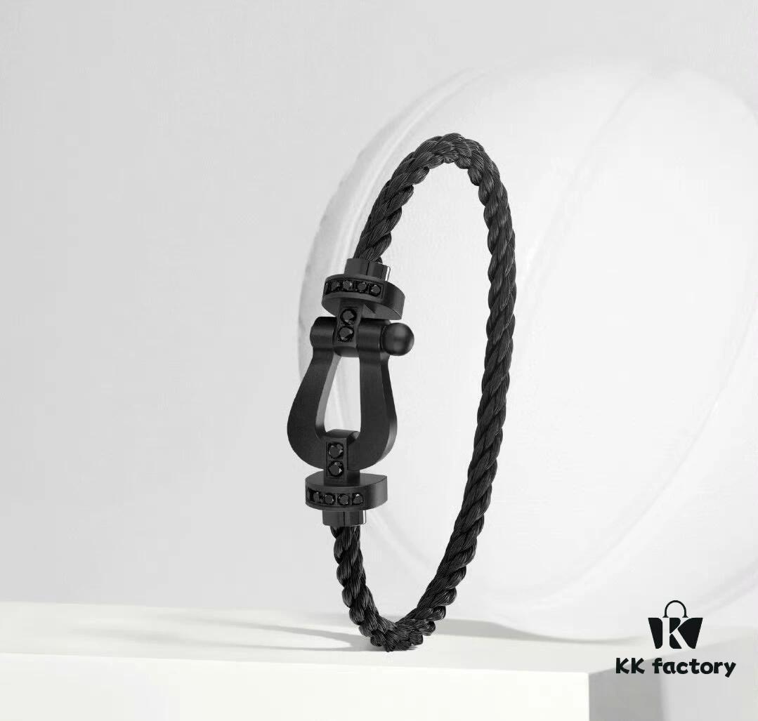 New Arrival! Frosted Edition, 1:1 Precision Craftsmanship, Fred Black Warrior Braided Bracelet