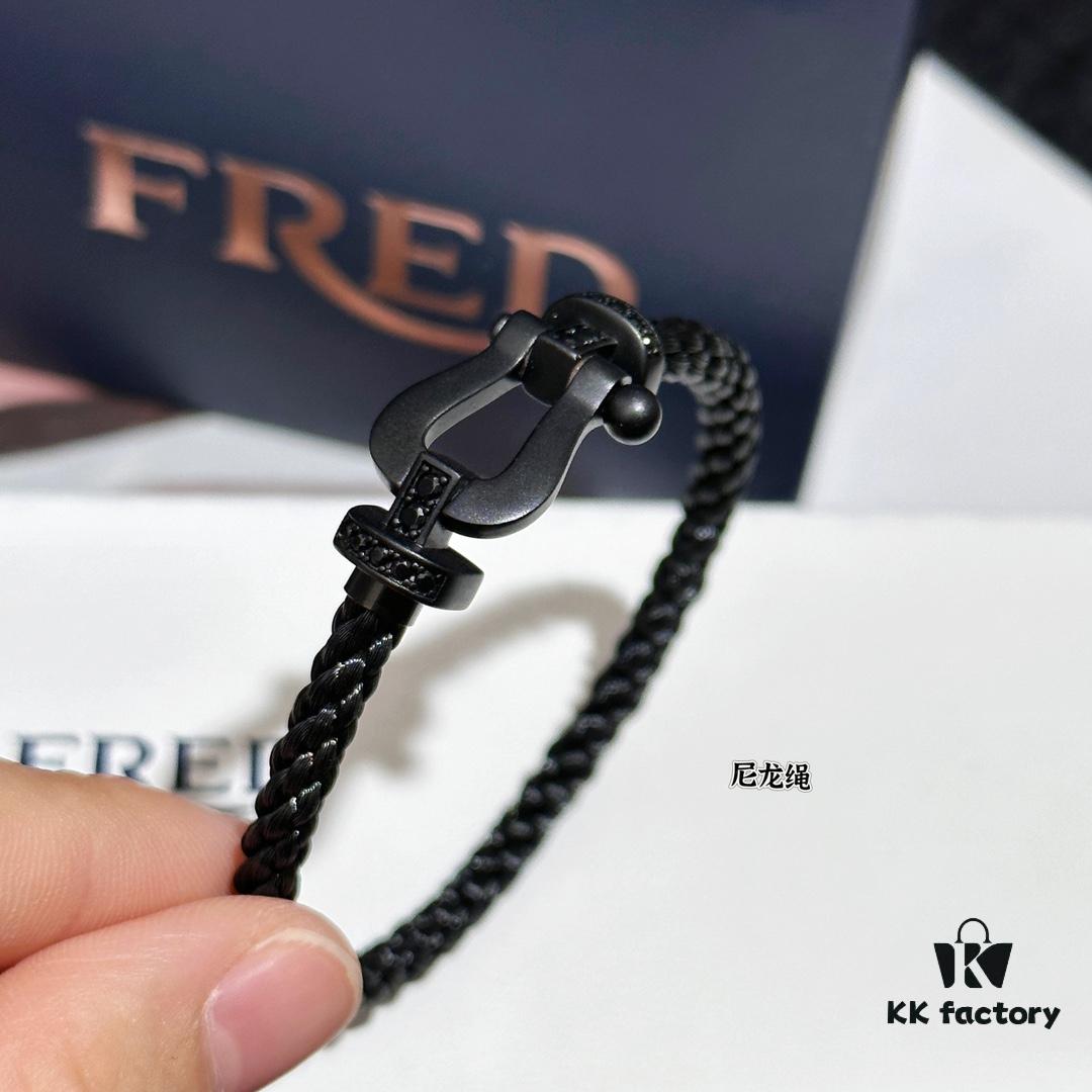 New Arrival! Frosted Edition, 1:1 Precision Craftsmanship, Fred Black Warrior Braided Bracelet