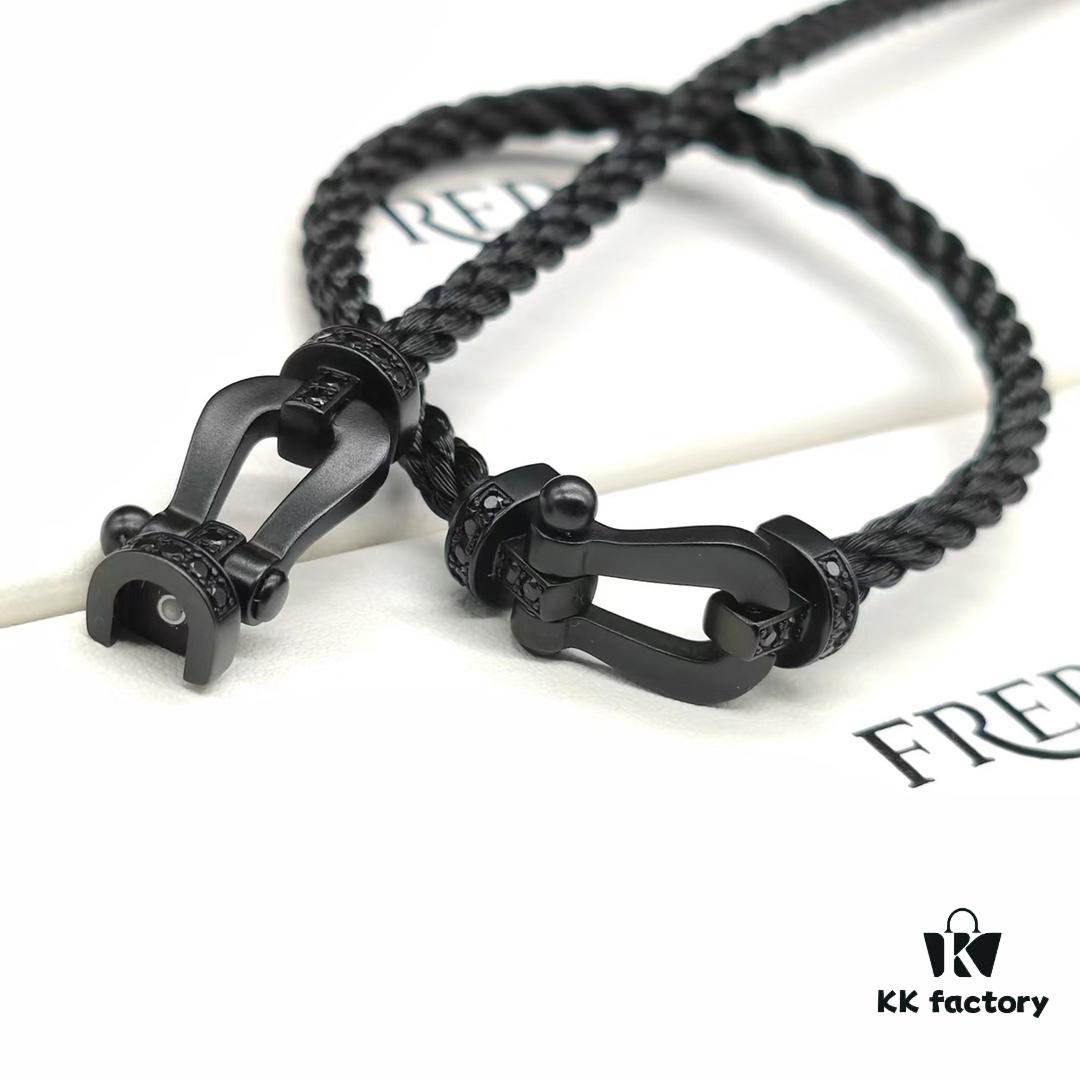 New Arrival! Frosted Edition, 1:1 Precision Craftsmanship, Fred Black Warrior Braided Bracelet