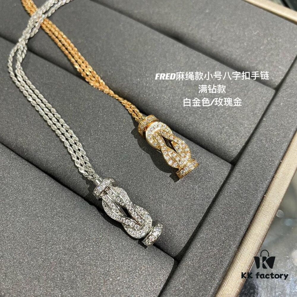 FRED Fred Malley Series Horseshoe Bracelet, Triple Braided Rope Chain