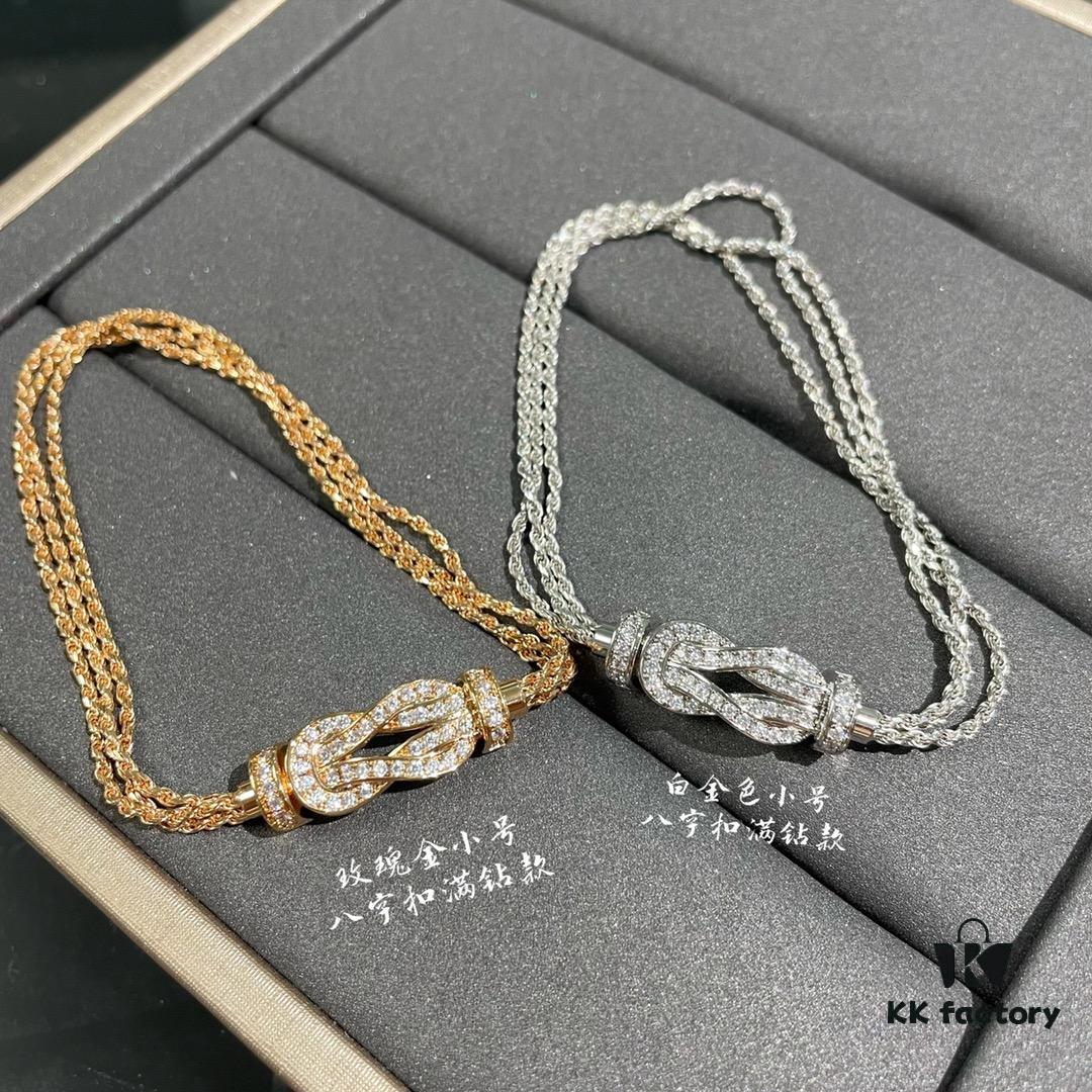 FRED Fred Malley Series Horseshoe Bracelet, Triple Braided Rope Chain