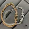 FRED Fred Malley Series Horseshoe Bracelet, Triple Braided Rope Chain