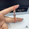FRED Force 10 Bracelet in Rose Gold with Ruby Cabochon, Medium Size, Steel Cable Design