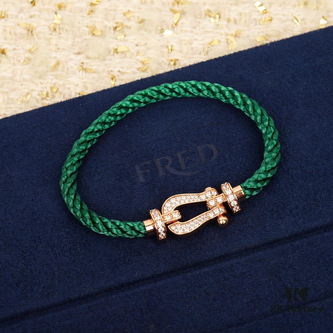 F&ED Saddle Red String Bracelet, Perfect Couple's Choice, Must-Have! Horsehoof Clasp Design Symbolizing Perfection and Reunion