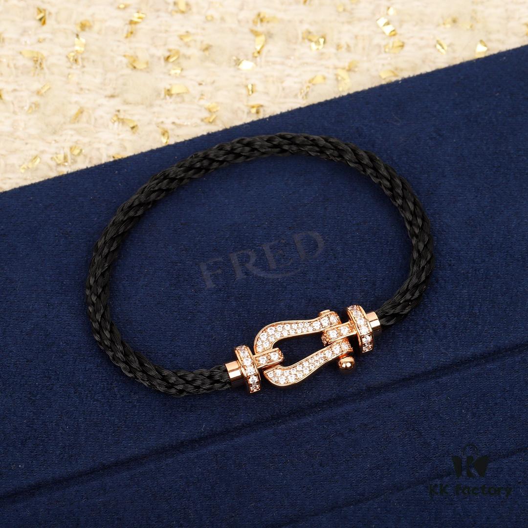 F&ED Saddle Red String Bracelet, Perfect Couple's Choice, Must-Have! Horsehoof Clasp Design Symbolizing Perfection and Reunion