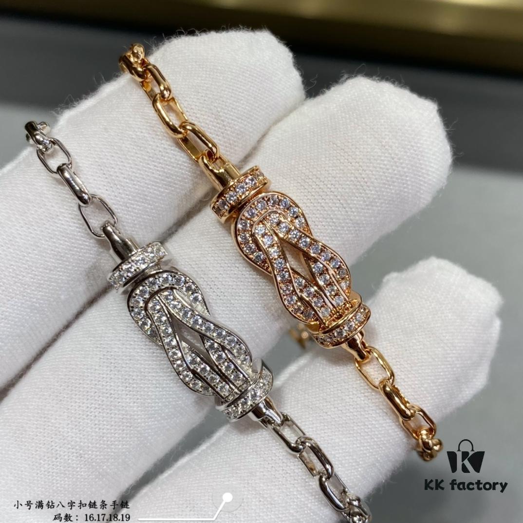 New Arrival ❤️ Fred-inspired Small Full Diamond Infinity Knot Chain Bracelet – Luxury, Stylish, Exquisite, High-end Custom Design with Thickened 18K Gold Plated Finish and Precision Micro-Set Craftsmanship, a Must-have for Fashion Influencers and Trendsetters
