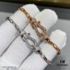 New Arrival Fred-inspired Small Full Diamond Horseshoe Charm Chain Bracelet – Luxury Fashion Elegant High-end Custom Design, Thickened 18K Gold Plated, Precision Micro-Inlay, Must-have for Trendsetters and Influencers