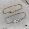 New Arrival Fred-inspired Small Full Diamond Horseshoe Charm Chain Bracelet – Luxury Fashion Elegant High-end Custom Design, Thickened 18K Gold Plated, Precision Micro-Inlay, Must-have for Trendsetters and Influencers