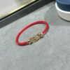 New Arrival Fred-inspired Small Full Diamond Infinity Red String Bracelet, Luxury 18K Gold Plated, Precision Micro-pavé, Must-have Fashion Accessory for Trendsetters