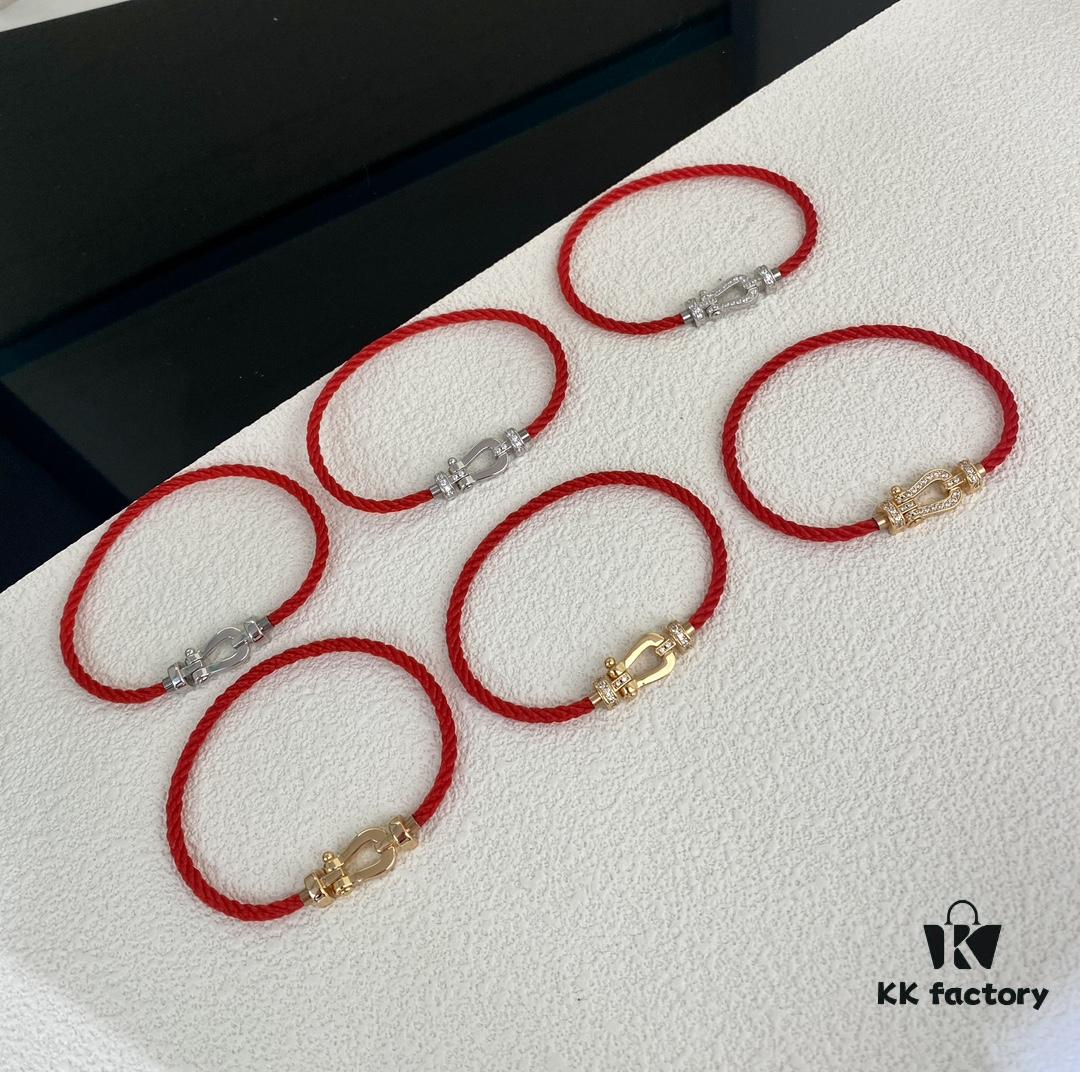 Fred Fred Red String D-Shaped Clasp Bracelet Series
