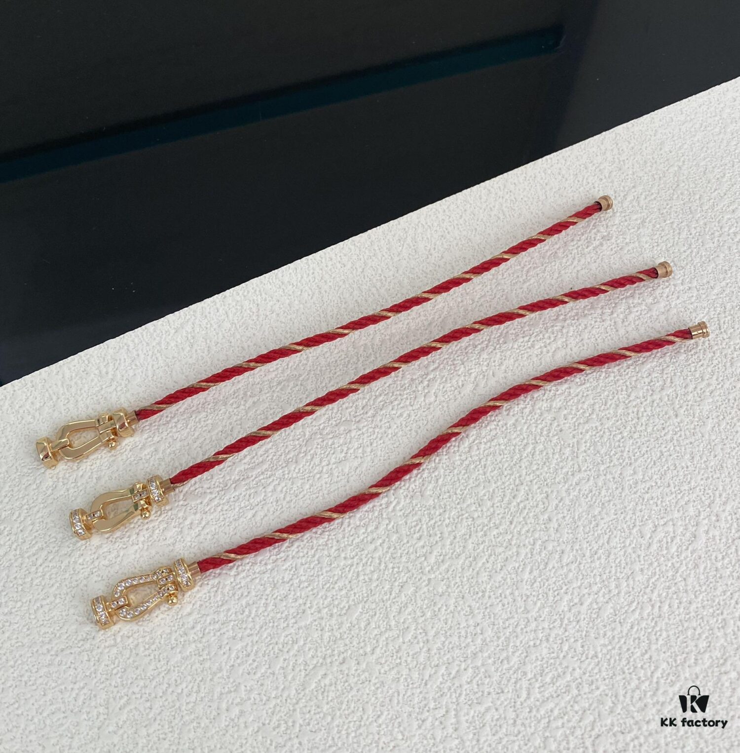 Fred New Bicolor Red Rope D-Shaped Clasp