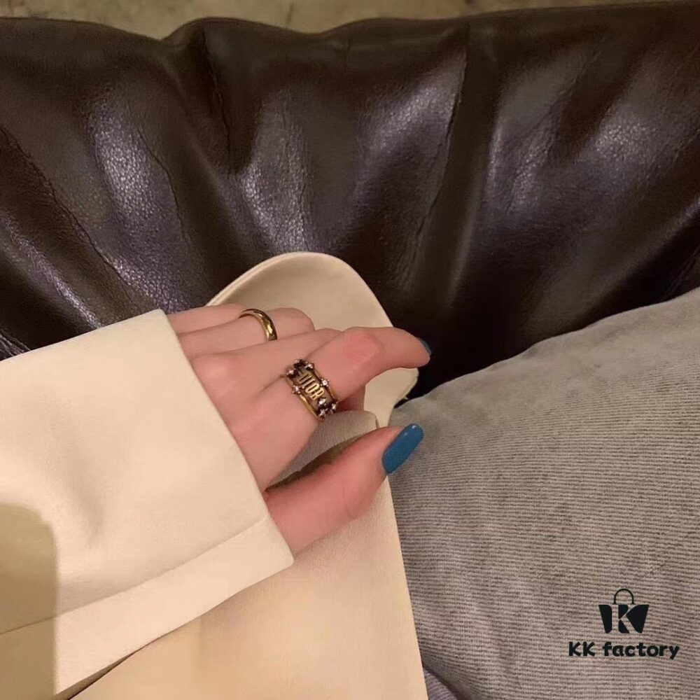 Dior Popular Ring Brass Crystal Ring