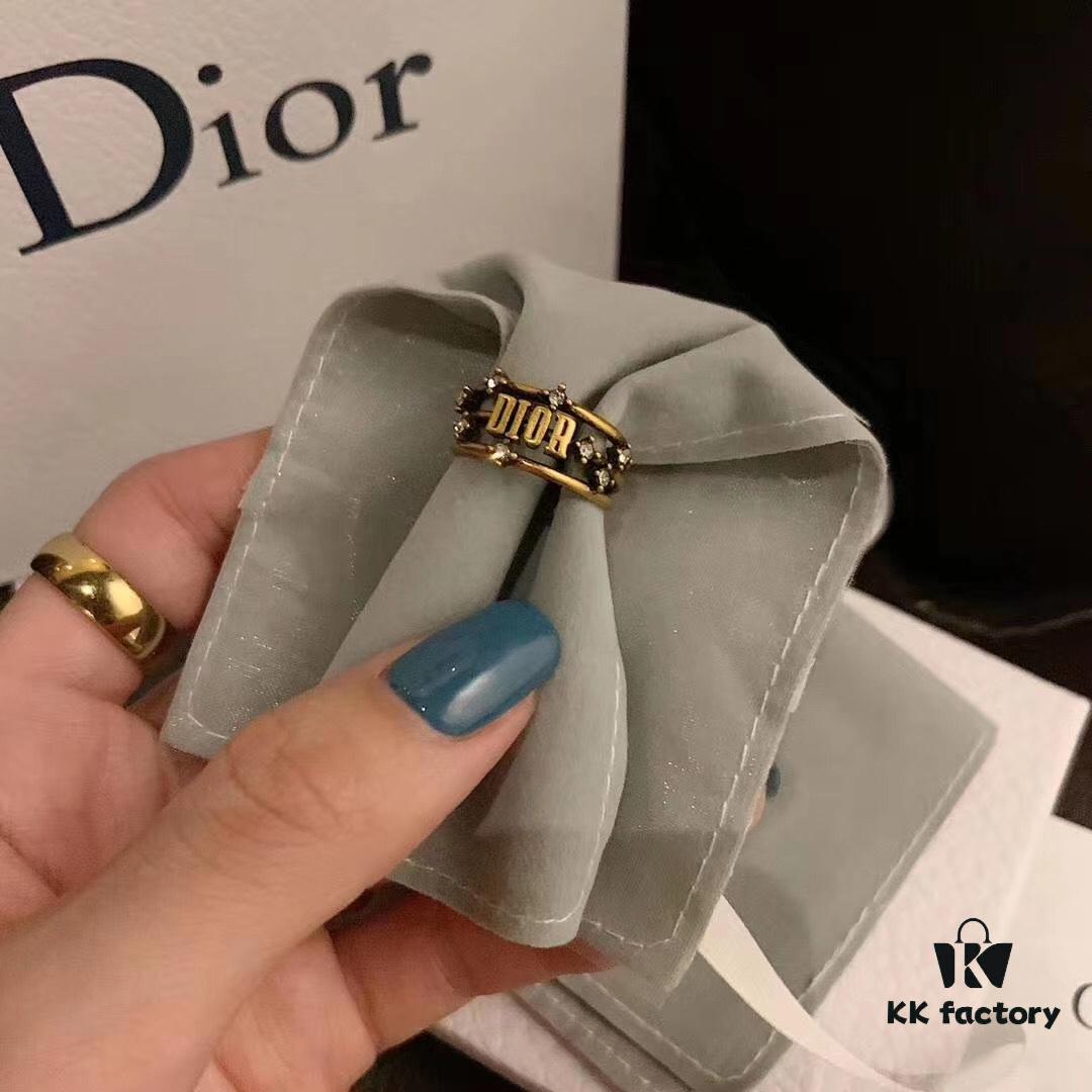 Dior Popular Ring Brass Crystal Ring