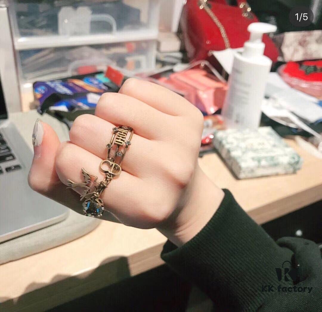 Dior Popular Ring Brass Crystal Ring