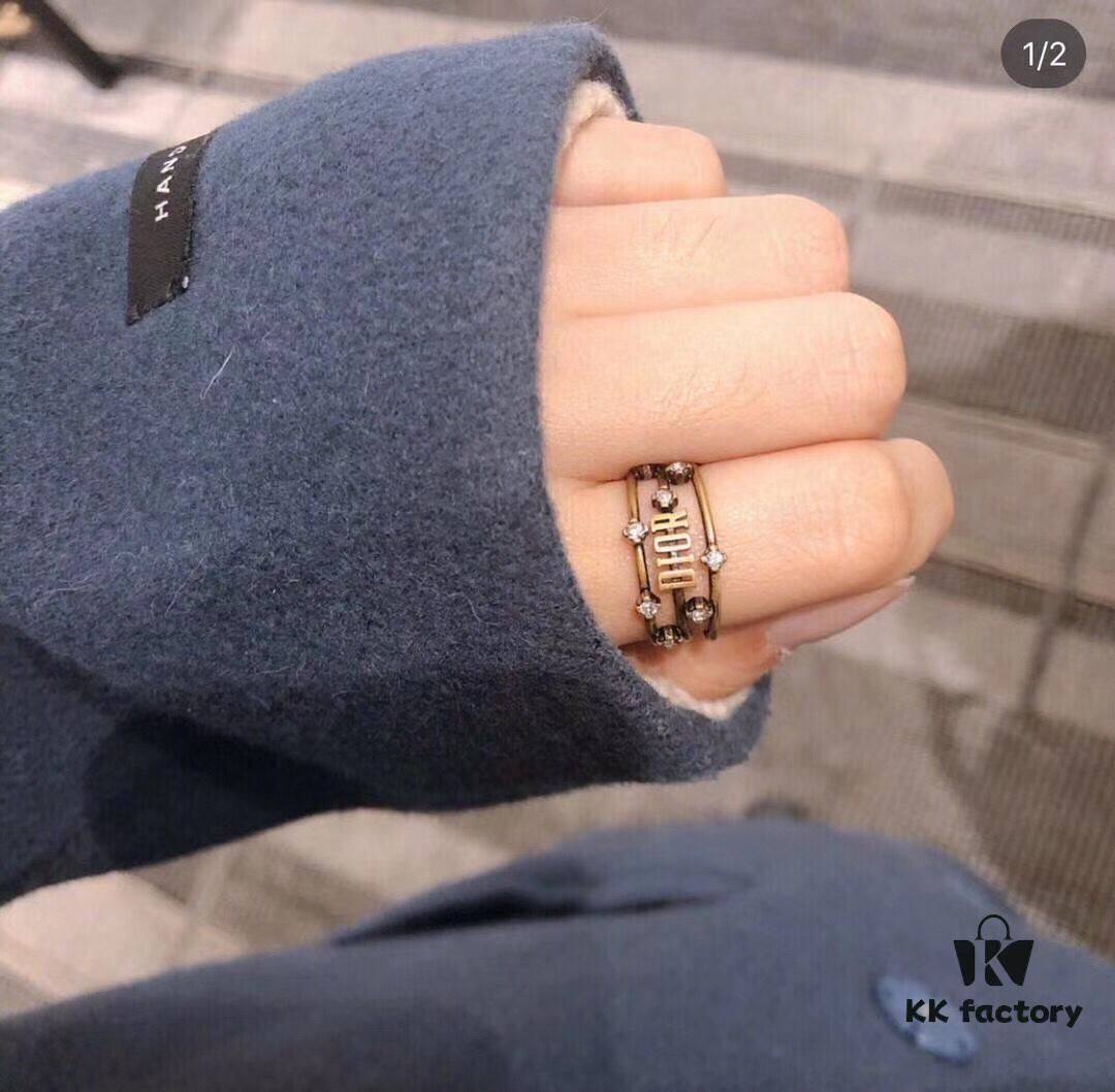 Dior Popular Ring Brass Crystal Ring