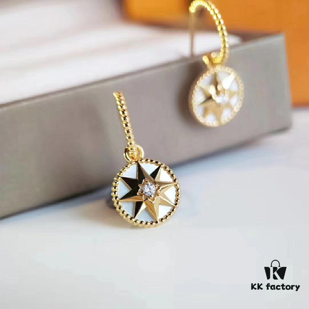 Dior Eight-Pointed Star Compass Stud Earrings