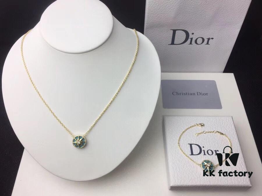 DIOR Compass Necklace Bracelet 💥 Victoire de Castellane Reinterprets Mr. Dior's Lucky Star - The Eight-Pointed Star with a Rose of Winds Design