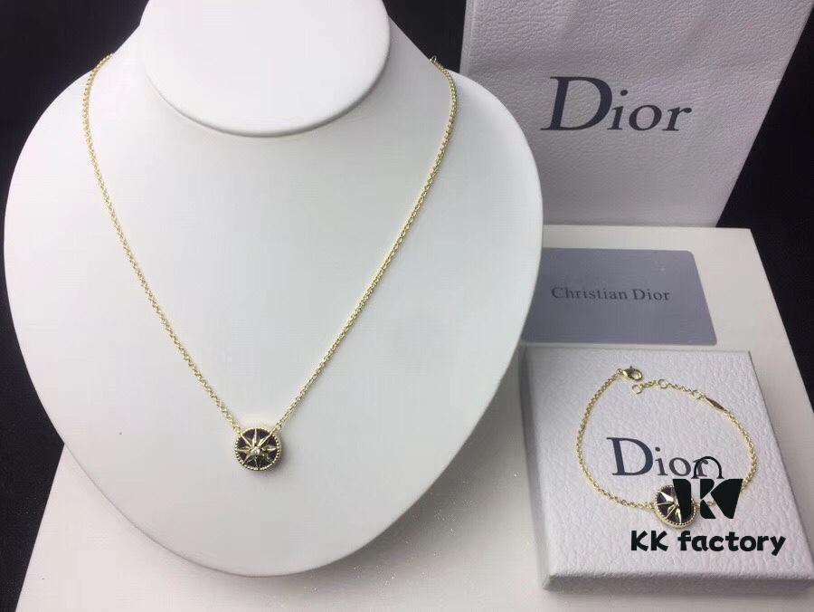 DIOR Compass Necklace Bracelet 💥 Victoire de Castellane Reinterprets Mr. Dior's Lucky Star - The Eight-Pointed Star with a Rose of Winds Design