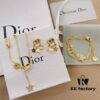 Dior Christmas Set: Necklace, Bracelet, and Stud Earrings (Original Packaging, Free Shipping)