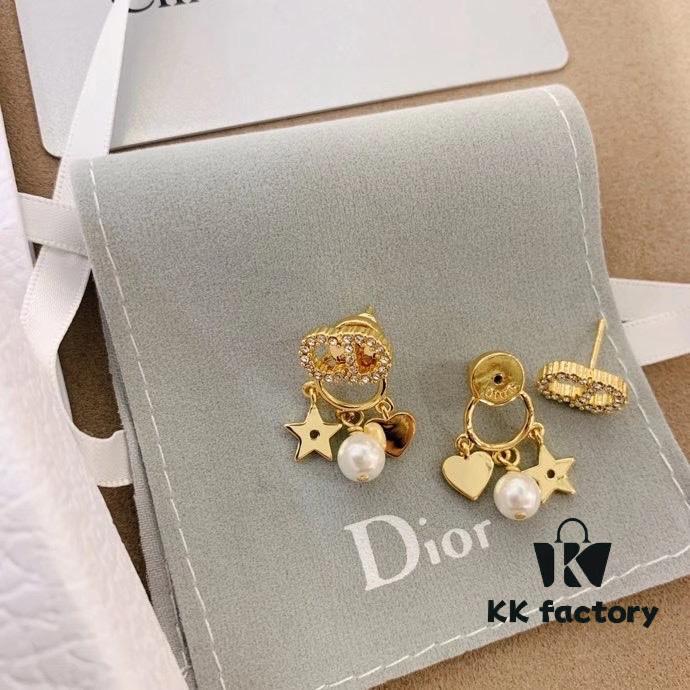Dior Christmas Set: Necklace, Bracelet, and Stud Earrings (Original Packaging, Free Shipping)