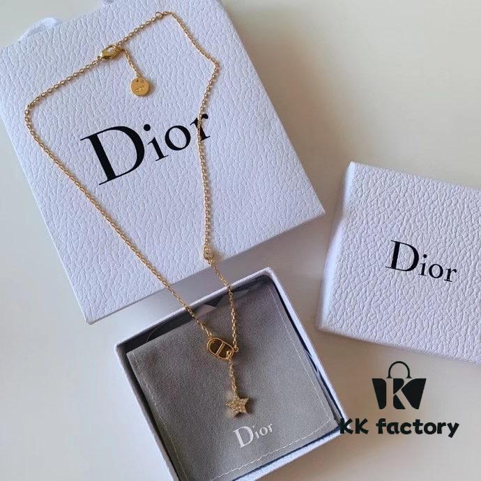 Dior Christmas Set: Necklace, Bracelet, and Stud Earrings (Original Packaging, Free Shipping)