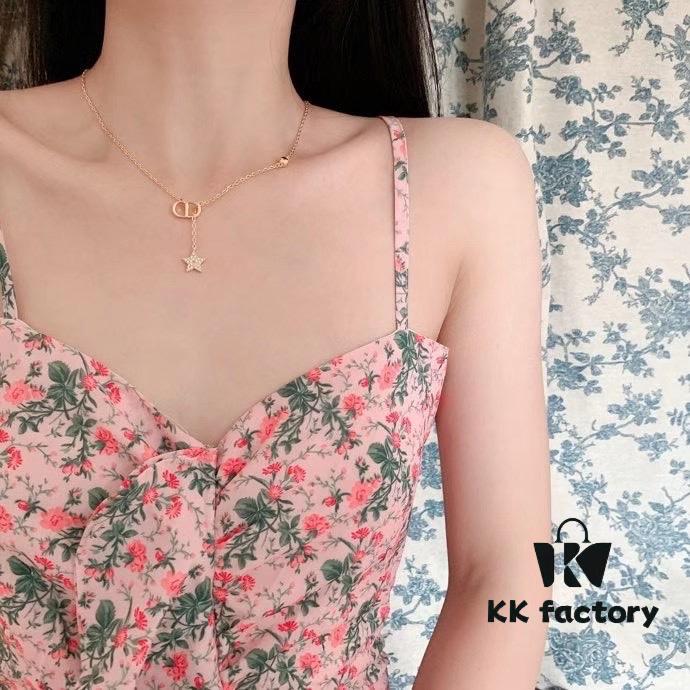 Dior Christmas Set: Necklace, Bracelet, and Stud Earrings (Original Packaging, Free Shipping)